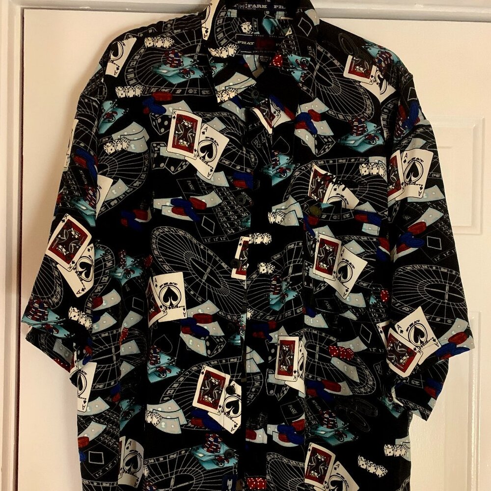 Men's Poker Playing Shirt by Phat Farm XXL